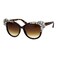 SA106 Womens Large Rhinestone Jewel Trim Plastic Butterfly Sunglasses Tortoise Brown
