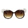 SA106 Womens Large Rhinestone Jewel Trim Plastic Butterfly Sunglasses Tortoise Brown