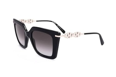 Salvatore Ferragamo Sunglasses Square Full Rim Black Frame and Smoke Gradient Lens SF1041S001