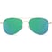 SOJOS Classic Aviator Sunglasses for Women Men Metal Frame Spring Hinges SJ1030 GoldGreenish Blue