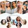 SOJOS Classic Aviator Sunglasses for Women Men Metal Frame Spring Hinges SJ1030 GoldGreenish Blue