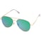 SOJOS Classic Aviator Sunglasses for Women Men Metal Frame Spring Hinges SJ1030 GoldGreenish Blue
