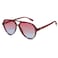 SOJOS Classic Polarized Aviator Sunglasses for Women Men Retro Trendy Aviators Shades SJ2201 Red BurgundyRed Gradient Blue