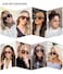 SOJOS Classic Polarized Aviator Sunglasses for Women Men Retro Trendy Aviators Shades SJ2201 Red BurgundyRed Gradient Blue