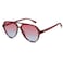 SOJOS Classic Polarized Aviator Sunglasses for Women Men Retro Trendy Aviators Shades SJ2201 Red BurgundyRed Gradient Blue