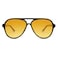 SOJOS Classic Polarized Aviator Sunglasses for Women Men Retro Trendy Aviators Shades SJ2201 Shiny BlackYellow Tint