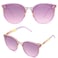 SOJOS Classic Round Sunglasses for Women Men Retro Vintage Large Plastic Frame BLOSSOM SJ2067 with Rainbow FrameGradient Purple Top and Pink Bottom Lens