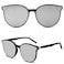 SOJOS Classic Round Sunglasses for Women Men Retro Vintage Shades Large Plastic Frame Sunnies SJ2067 with Black FrameSilver Mirrored Lens