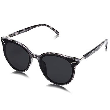 SOJOS Classic Round Sunglasses for Women Men Retro Vintage Shades Large Plastic Frame Sunnies SJ2067 with Grey Tortoise FrameGrey Lens