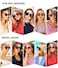 SOJOS Classic Trendy Round Sunglasses Womens Mens Oversized Large Shades UV400 Vacation Sunnies SJ2068 Clear PinkGradient GreyPink