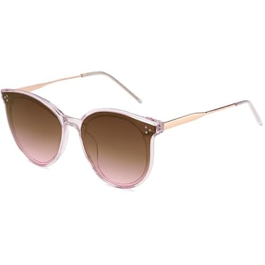 SOJOS Classic Trendy Round Sunglasses Womens Mens Oversized Large Shades UV400 Vacation Sunnies SJ2068 Clear PinkGradient GreyPink