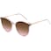 SOJOS Classic Trendy Round Sunglasses Womens Mens Oversized Large Shades UV400 Vacation Sunnies SJ2068 Clear PinkGradient GreyPink