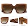 SOJOS Large Oversized Polarized Sunglasses for Women Big Designer Womens Trendy Square Shades SJ2205 Caramel BrownBrown