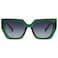 SOJOS Large Oversized Polarized Sunglasses for Women Big Designer Womens Trendy Square Shades SJ2205 Clear GreenGrey