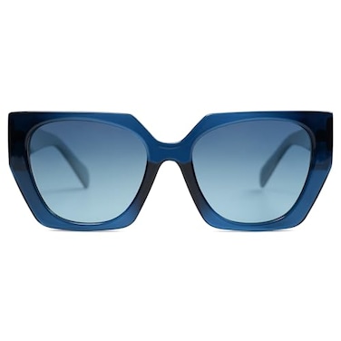 SOJOS Large Oversized Polarized Sunglasses for Women Big Designer Womens Trendy Square Shades SJ2205 Dark BlueBlue