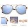 SOJOS Retro Polarized Double Bridge Sunglasses for Men Women Mirrored Lens SJ1051 with Gold FrameDusty Blue Mirrored Lens