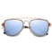 SOJOS Retro Polarized Double Bridge Sunglasses for Men Women Mirrored Lens SJ1051 with Gold FrameDusty Blue Mirrored Lens