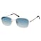 SOJOS Retro Polarized Oval Sunglasses for Women Men Trendy Classic Shades UV400 Protection SJ1177 Silver Blue Grading