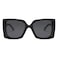 SOJOS Retro Square Polarized Womens Sunglasses Trendy Oversized Large Womens Big Shades SJ2224 Black Grey Lens