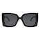 SOJOS Retro Square Polarized Womens Sunglasses Trendy Oversized Large Womens Big Shades SJ2224 Black Grey Lens