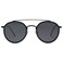 SOJOS Retro Vintage Round Polarized Sunglasses for Women Men Small Double Bridge Circle Sunnies SJ1104 Dark BlackGrey