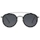 SOJOS Retro Vintage Round Polarized Sunglasses for Women Men Small Double Bridge Circle Sunnies SJ1104 Dark BlackGrey