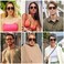 SOJOS SJ2229 Sunglasses Black Grey Women Men