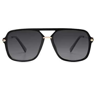 SOJOS SJ2229 Sunglasses Black Grey Women Men