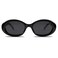 SOJOS Small Retro Oval Polarized Sunglasses for Women Men 90s Vintage UV400 Protection Tiny Sun Glasses SJ2286Black Grey