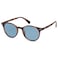 SOJOS Small Round Classic Polarized Sunglasses for Women Men Vintage Style UV400 Lens SJ2113 BrownLight Blue