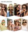 SOJOS Small Round Classic Polarized Sunglasses for Women Men Vintage Style UV400 Lens SJ2113 BrownLight Blue