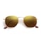 SOJOS Small Square Polarized Sunglasses for Men and Women Polygon Mirrored Lens SJ1072 with Gold FrameGold Mirrored Lens