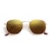 SOJOS Small Square Polarized Sunglasses for Men and Women Polygon Mirrored Lens SJ1072 with Gold FrameGold Mirrored Lens