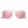 SOJOS Small Square Polarized Sunglasses for Men and Women Polygon Mirrored Lens SJ1072 with Gold FramePink Mirrored Lens