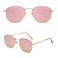 SOJOS Small Square Polarized Sunglasses for Men and Women Polygon Mirrored Lens SJ1072 with Gold FramePink Mirrored Lens