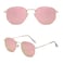 SOJOS Small Square Polarized Sunglasses for Men and Women Polygon Mirrored Lens SJ1072 with Gold FramePink Mirrored Lens