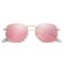 SOJOS Small Square Polarized Sunglasses for Men and Women Polygon Mirrored Lens SJ1072 with Gold FramePink Mirrored Lens