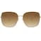 SOJOS Trendy Oversized Square Metal Frame Sunglasses for Women Men Retro Big Flat Lens UV Protection Sunglasses SJ1146 Gold FrameGradient Brown Lens
