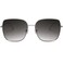 SOJOS Trendy Oversized Square Metal Frame Sunglasses for Women Men Retro Big Flat Lens UV Protection Sunglasses SJ1146 Silver FrameGradient Grey Lens