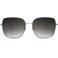 SOJOS Trendy Oversized Square Metal Frame Sunglasses for Women Men Retro Big Flat Lens UV Protection Sunglasses SJ1146 Silver FrameGradient Grey Lens