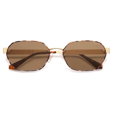 SOJOS Trendy Polarized Hexagon Sunglasses for Women Men UV400 Retro Rectangle Shades SJ1238 TortoiseBrown