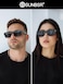 SUNBSR Classic Square Sunglasses for Women Men Trendy Thick Frame Rectangle Sun Glasses Chunky Black Shades BlackGrey