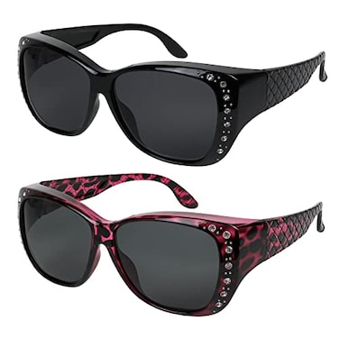 Yogo Vision Sunglasses that Fit Over Glasses for Women UV Protection Polarized and HD Vision Fitover Eyeglasses