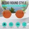SunnyPro Hippie Glasses 70s Orange Sunglasses Women Disco 70s Accessories Round Shades