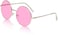 SunnyPro Round Sunglasses for Women Circle Glasses 60s 70s Pink Tinted Oversized Cute