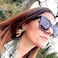 TAOTAOQI Vintage Women Oversized Sunglasses Designer Luxury Square Sun Glasses UV400 Protection Flat Lens Black Frame Grey Lens
