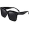 TAOTAOQI Vintage Women Oversized Sunglasses Designer Luxury Square Sun Glasses UV400 Protection Flat Lens Black Frame Grey Lens