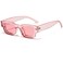 Teumire Retro Rectangle Polarized Sunglasses for Small Face Women Men Chunky Square Thick Frame Glasses UV400 ProtectionTransparent PinkPink