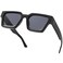 Teumire Thick Square Frame Sunglasses for Women Men Retro Chunky Rectangle Sun Glasses Fashion Black ShadesBlack FrameGrey Lens