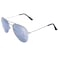 Thacher's Nook Thachers Nook Aviator Sunglasses Full Mirror Lenses Silver Metal Frame UV400 Protection